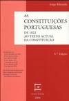 ConstituiÇoes Portuguesas de 1822 ao Texto Actual da ConstituiÇao - 5ª EdiÇao l da ConstituiÇao, As