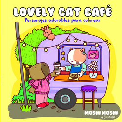 Lovely Cat Café - Personajes adorables para colorear ("Moshi Moshi")