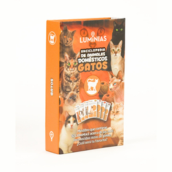 Enciclopedia de animales domésticos-gatos(Estuche con 32 cartas)