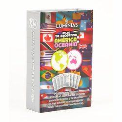 Atlas de Geografía - AMÈRICA + OCEANÍA (Estuche con 52 cartas) cartas)