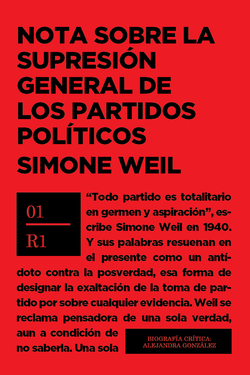NOTA SOBRE LA SUPRESIÓN GENERAL DE LOS PARTIDOS POLÍTICOS.