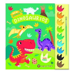 Dinosaurios ("Pinto con acuarelas") 9 acuarelas+1 pincel