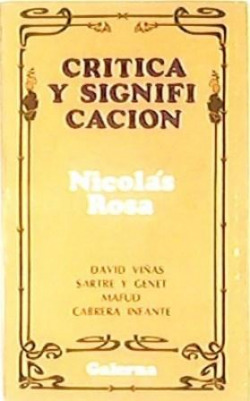 CRITICA Y SIGNIFICACION