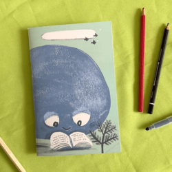 Caderno linhas baleia