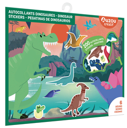 Pegatinas de dinosaurios. Estuche de artista