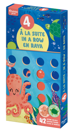 Cuatro en raya. Juego de madera