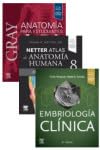 PACK GRAY ESTUDIANTES + NETTER ATLAS REGIONAL + MOORE EMBRIOLOG