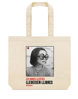BOSSA DE TELA "LES NOIES LLESTES LLEGEIXEN LLIBRES"