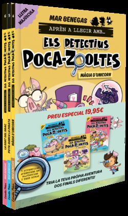 PACK Aprèn a llegir amb... Els detectius Poca-zooltes! 4,5 i 6: En lletra MAJÚS