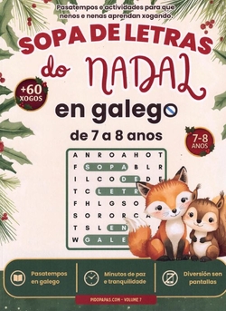 SOPA DE LETRAS DO NADAL EN GALEGO DE 7 A 8 ANOS