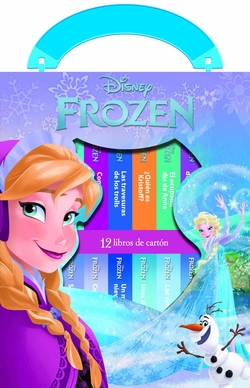 DISNEY FROZEN: ELSA, ANNA, OLAF, Y MAS! - MI PRIMERA BIBLIOTECA - 12 LIBROS DE CARTÓN - BLOQUE DE LIBROS - PI KIDS